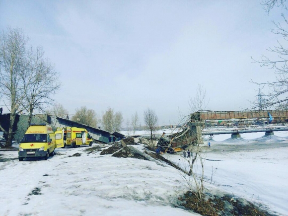 Мост в Минусинске рухнул во время ремонта