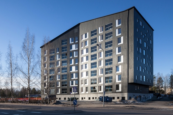 В Финляндии построен многоэтажный  деревянный жилой дом